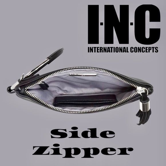 INC INTERNATIONAL CONCEPTS Black Vegan Leather Charlii Bangle Crossbody Bag NWT - Picture 3 of 13